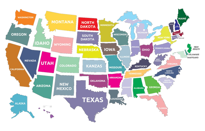 Map of the United States — click your state to get started